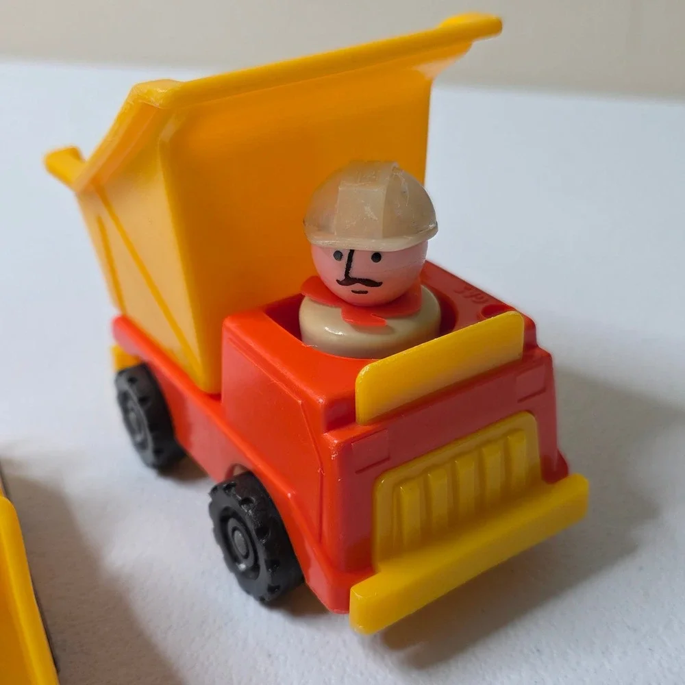 Vintage Fisher Price Little People Construction Vehicle Set Vehicles Workers